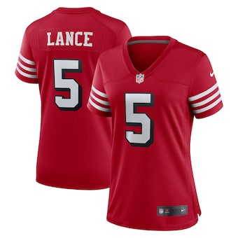 womens nike trey lance scarlet san francisco 49ers alternate